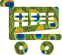 クジャク柄のショッピングカートアイコン