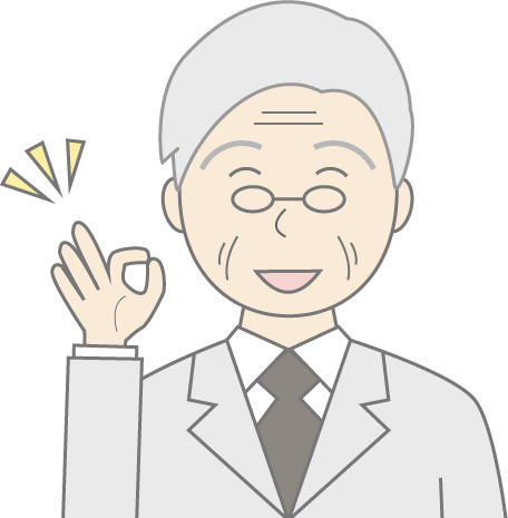 高齢男性（スーツ）のシンプルな人物イラスト6