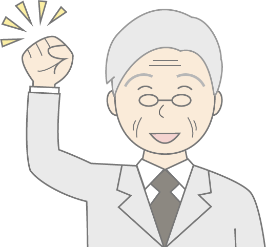 高齢男性（スーツ）のシンプルな人物イラスト8