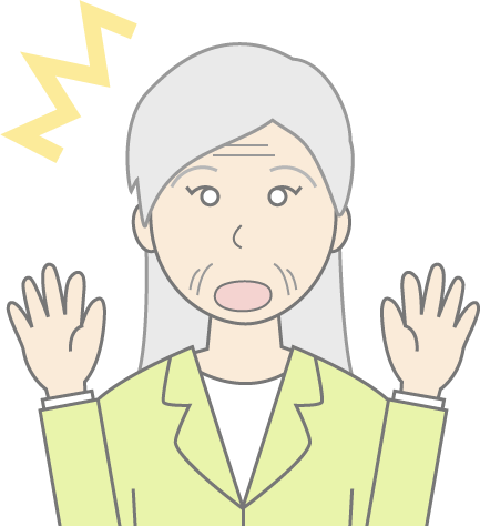 高齢女性(スーツ)のシンプルな人物イラスト10