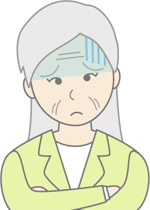 高齢女性(スーツ)のシンプルな人物イラスト12