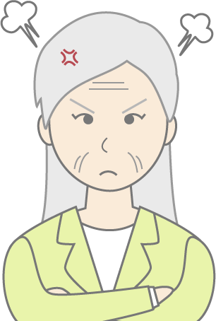 高齢女性(スーツ)のシンプルな人物イラスト13