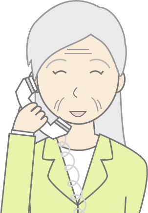 高齢女性(スーツ)のシンプルな人物イラスト3