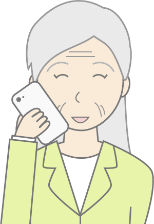 高齢女性(スーツ)のシンプルな人物イラスト4