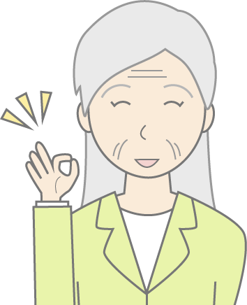 高齢女性(スーツ)のシンプルな人物イラスト6