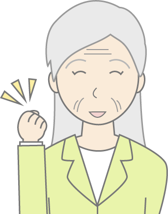 高齢女性(スーツ)のシンプルな人物イラスト7