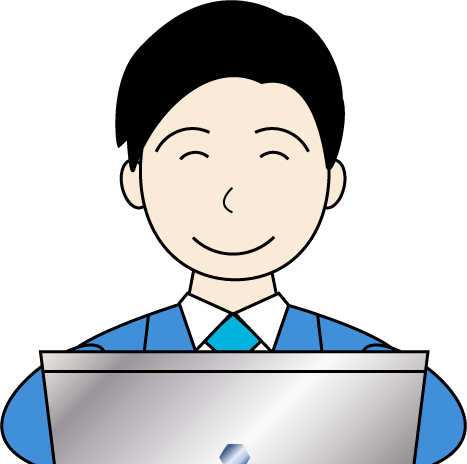 若い男性(スーツ)のシンプルな人物イラスト16