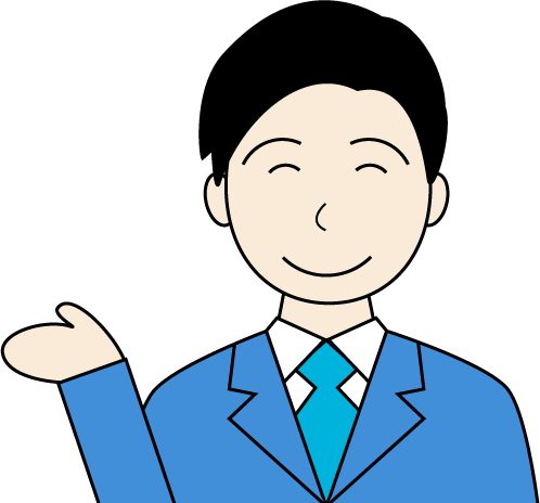 若い男性(スーツ)のシンプルな人物イラスト2