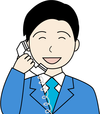 若い男性(スーツ)のシンプルな人物イラスト3