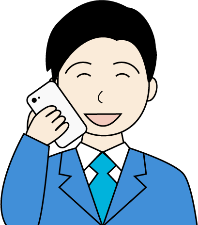 若い男性(スーツ)のシンプルな人物イラスト4