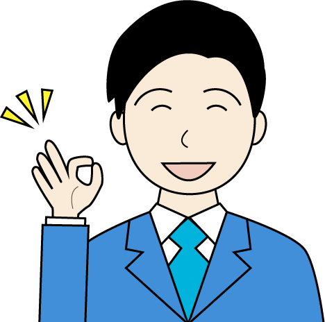 若い男性(スーツ)のシンプルな人物イラスト6