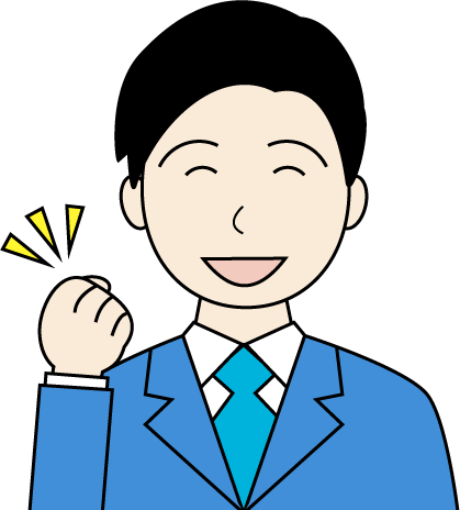 若い男性(スーツ)のシンプルな人物イラスト7