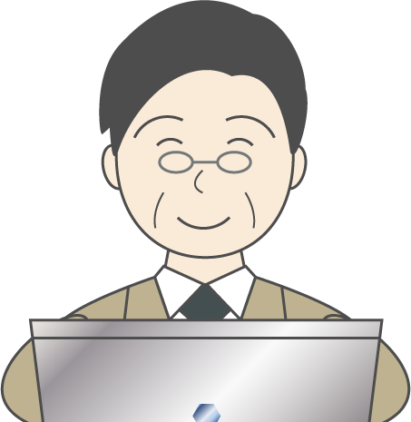 中年男性(スーツ)のシンプルな人物イラスト16