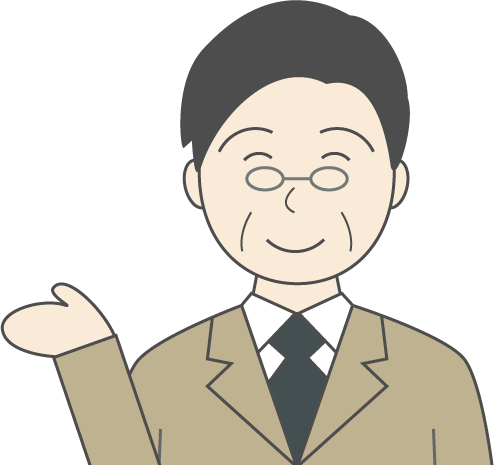 中年男性(スーツ)のシンプルな人物イラスト2