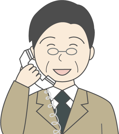 中年男性(スーツ)のシンプルな人物イラスト3