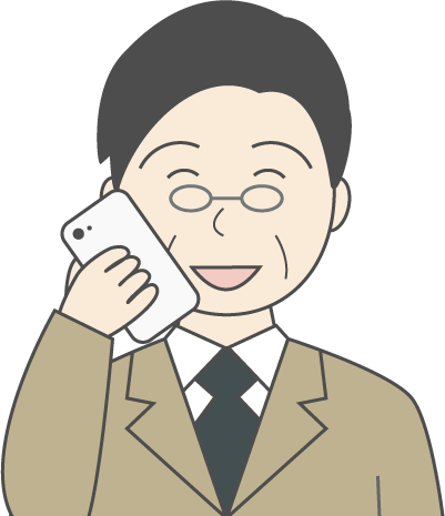 中年男性(スーツ)のシンプルな人物イラスト4