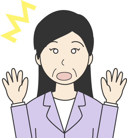 中年女性(スーツ)のシンプルな人物イラスト10