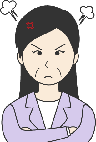 中年女性(スーツ)のシンプルな人物イラスト13