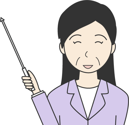 中年女性(スーツ)のシンプルな人物イラスト14