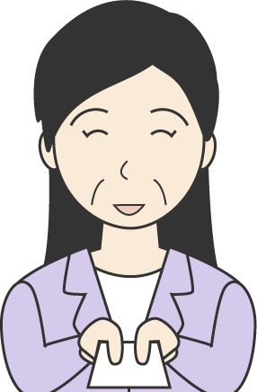 中年女性(スーツ)のシンプルな人物イラスト15