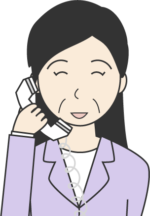 中年女性(スーツ)のシンプルな人物イラスト3