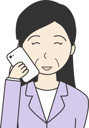 中年女性(スーツ)のシンプルな人物イラスト4