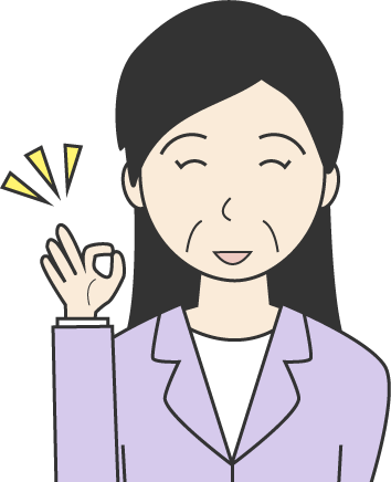 中年女性(スーツ)のシンプルな人物イラスト6