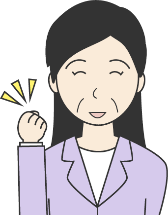 中年女性(スーツ)のシンプルな人物イラスト7