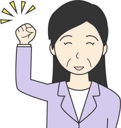 中年女性(スーツ)のシンプルな人物イラスト8