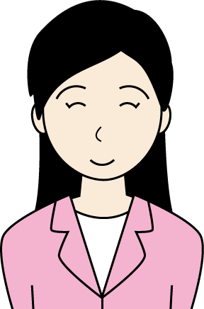 若い女性（スーツ）のシンプルな人物イラスト1