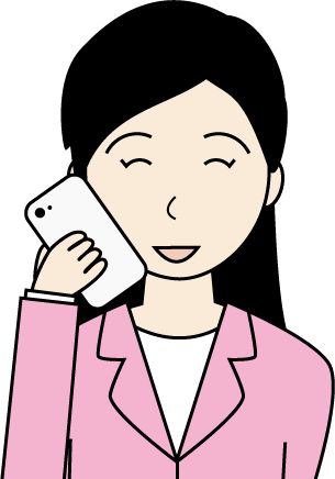 若い女性（スーツ）のシンプルな人物イラスト4