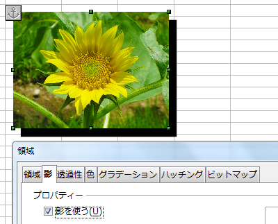 領域ダイアログボックス