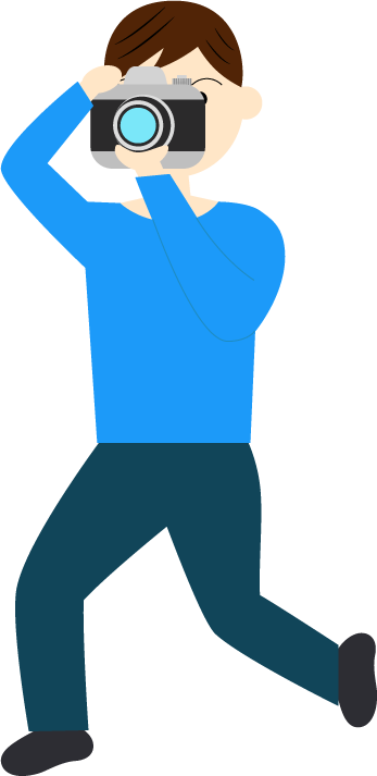 カメラが趣味の男性と女性（人物のみ）のフリー素材5