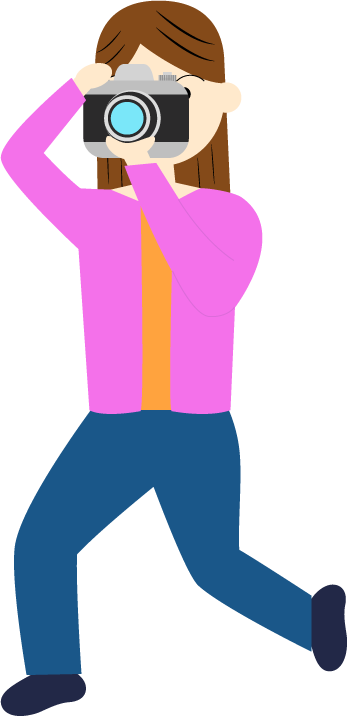 カメラが趣味の男性と女性（人物のみ）のフリー素材6