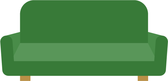 掃除をする男性(ソファ)のフリー素材8