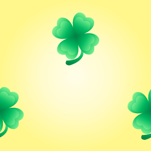 四つ葉のクローバー（緑色）の無料背景画像