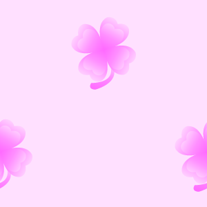 四つ葉のクローバー（桃色）の無料背景画像