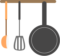料理をする女性（調理器具）のフリー素材11