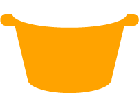 料理をする女性（橙色のお鍋）のフリー素材4