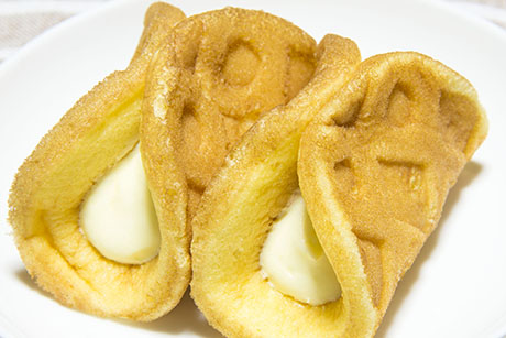 カスタードワッフルのフリー写真素材3