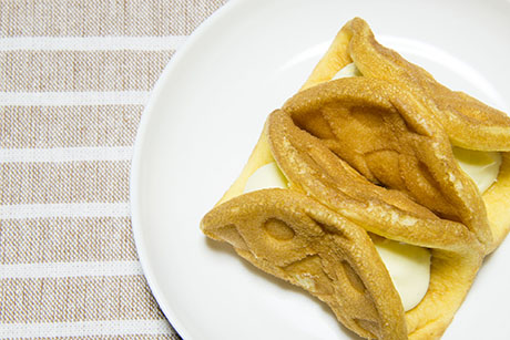 カスタードワッフルのフリー写真素材6