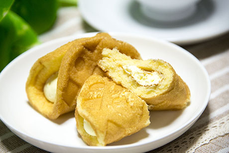 カスタードワッフルのフリー写真素材8