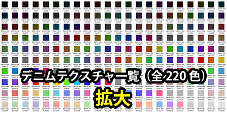 デニムテクスチャの一覧