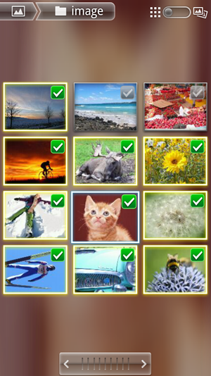 スマートフォンのギャラリー