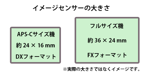 イメージセンサーの大きさ