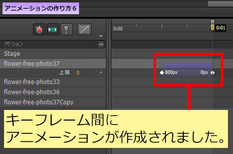 作成したアニメーション
