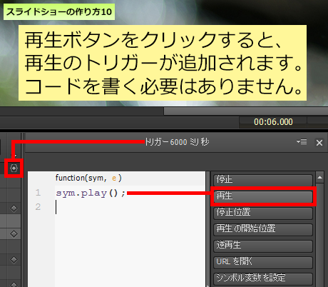 再生のトリガー