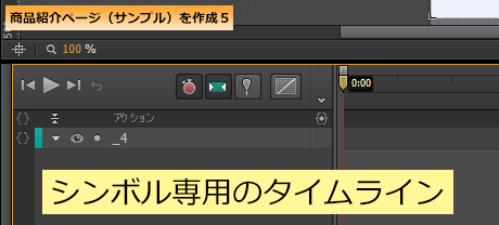 シンボル専用のタイムライン
