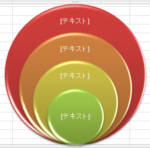 SmartArt ツールのデザインタブを利用したグラフィック