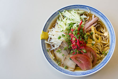 フリー写真素材188「真上から見た冷やし中華」